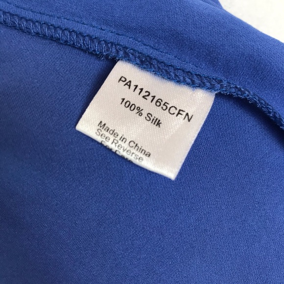 Parker periwinkle blue silk ruffled tank - Picture 10 of 11